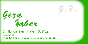 geza haber business card